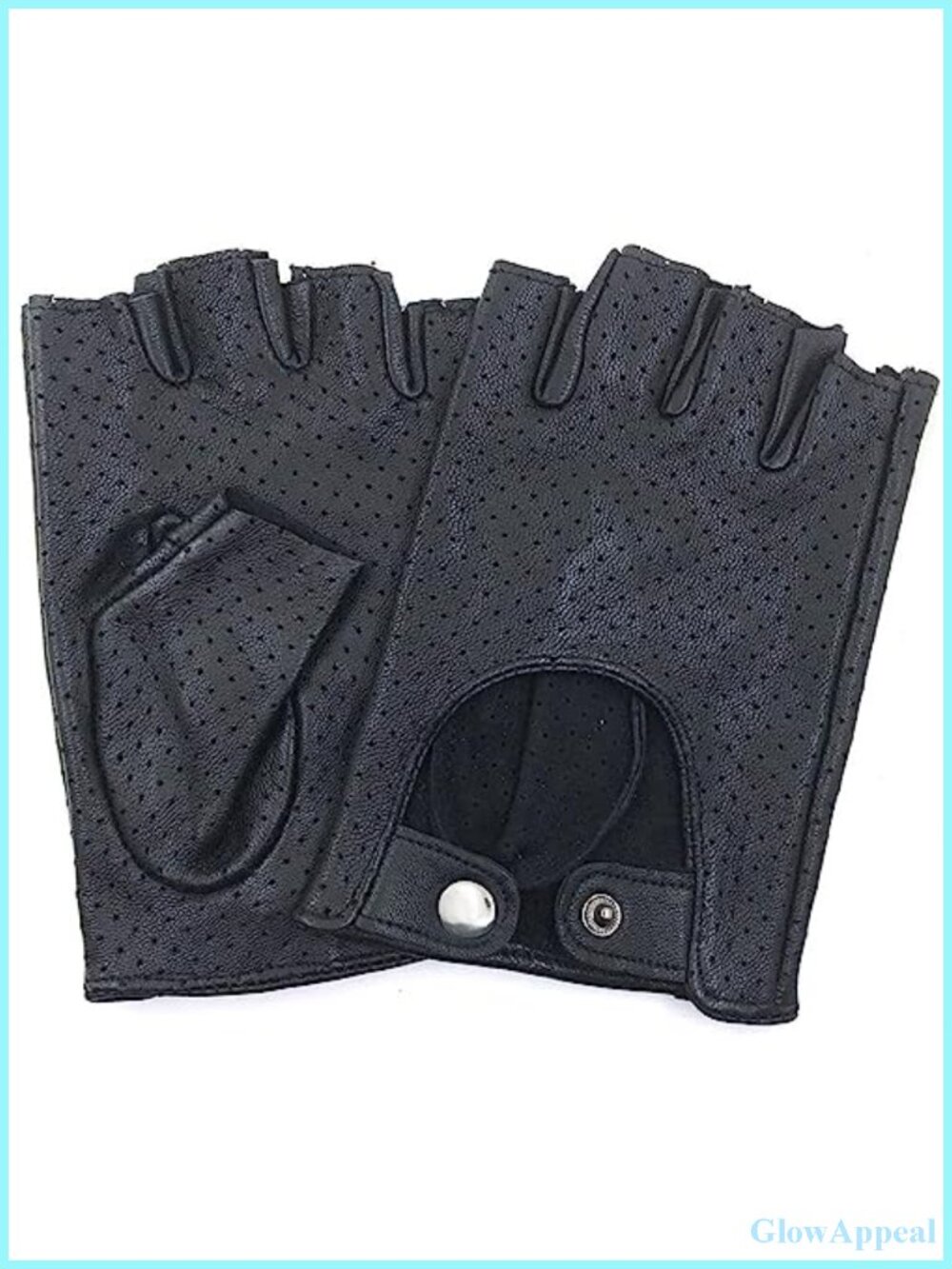 Womens Fingerless Driving Gloves Premium Lambskin Leather Breathable